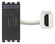 ARKE HDMI SOCKET OUTLET, 1 MODULE, GREY
