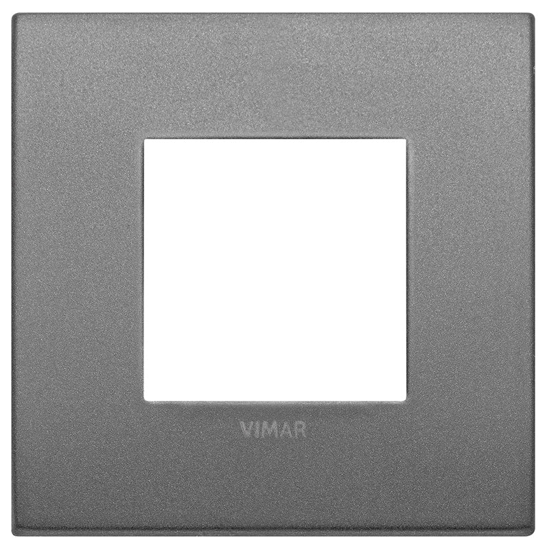 ARKE: 2-MODULE, COVER PLATE, METAL, MATT SLATE