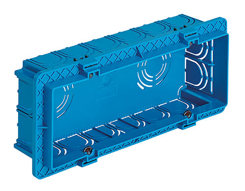 6 MODULE FLUSH-MOUNTING BOX, BLACK