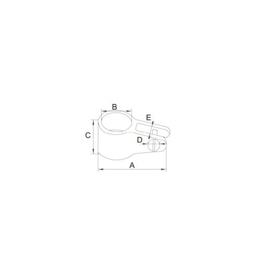 1” 316 STAINLESS STEEL TOP SLIDE RAIL FITTING 0647-0125