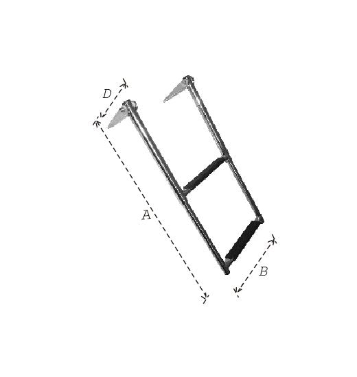 TELESCOPE LADDER 316 STAINLESS STEEL 3 STEPS