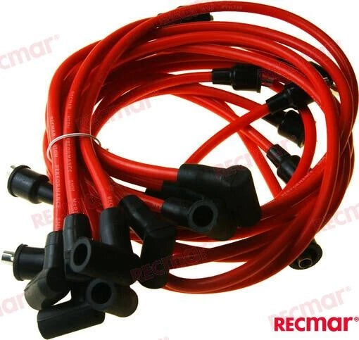 V8 MALLORY DST SPARK PLUG WIRE SET OMC 503754 VOLVO PENTA 3857166