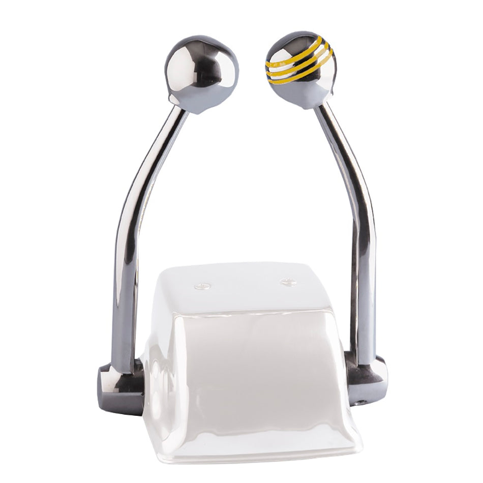 Schmitt Marine Standard Control Arm Set w/Gold Throttle Knob  Plain Shift Knob [50055]